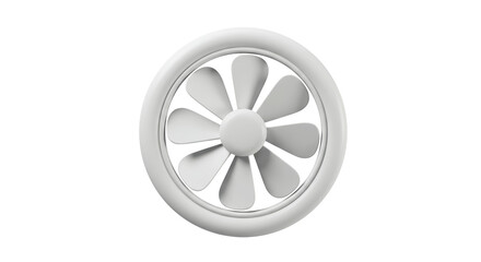 Fototapeta premium Isolated White Round Ventilation Grill Cover