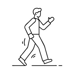 man walking icon, man walking vector illustration-simple illustration of man walking, perfect for man walking logos and icons