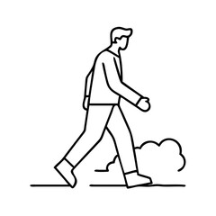 Fototapeta premium man walking icon, man walking vector illustration-simple illustration of man walking, perfect for man walking logos and icons