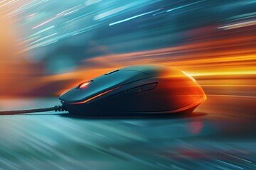 High-Speed Gaming Mouse with Motion Blur Effect for Dynamic Feel