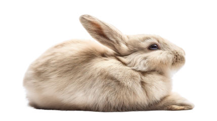 Adorable Bunny Portrait: A close-up shot of a fluffy, endearing bunny rabbit, exuding an air of tranquility and charm, capturing its delicate features and captivating gaze.