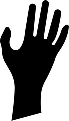 Obraz premium Human hand gestures, positions, signs icon in flat. isolated on transparent background