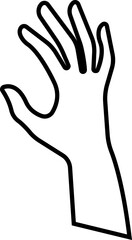 Obraz premium Human hand gestures, positions, signs icon in line. isolated on transparent background