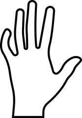 Obraz premium Human hand gestures, positions, signs icon in line. isolated on transparent background