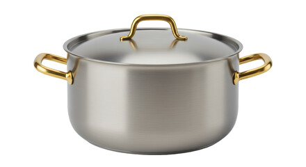 Isolated Stainless Steel Cooking Pot