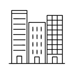 minimalistic buildings icon, minimalistic buildings vector illustration-simple illustration of minimalistic buildings, perfect for minimalistic buildings logos and icons