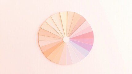 Pastel Color Palette Wheel on Pink Background