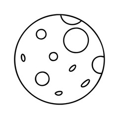 moon icon, moon vector illustration-simple illustration of moon, perfect for moon logos and icons
