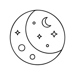 moon icon, moon vector illustration-simple illustration of moon, perfect for moon logos and icons