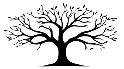 Silhouetted tree