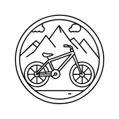 mountain bike logo icon, mountain bike logo vector illustration-simple illustration of mountain bike logo, perfect for mountain bike logo logos and icons