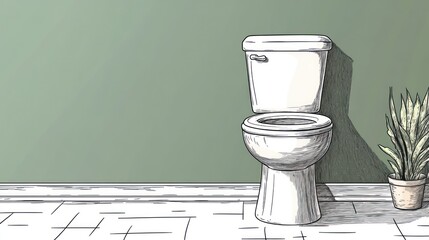 Simple restroom scene