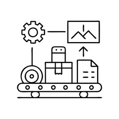 production icon, production vector illustration-simple illustration of production, perfect for production logos and icons