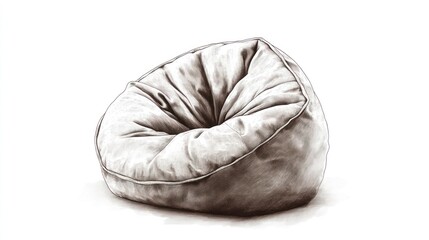 Relaxing beanbag chair illustration