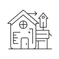 property line icon icon, property line icon vector illustration-simple illustration of property line icon, perfect for property line icon logos and icons