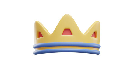 Isolated Cartoon Crown with Jewels