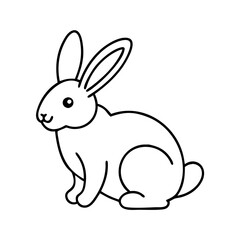 Obraz premium rabbit icon, rabbit vector illustration-simple illustration of rabbit, perfect for rabbit logos and icons