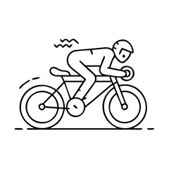 Naklejka premium racing bike icon, racing bike vector illustration-simple illustration of racing bike, perfect for racing bike logos and icons