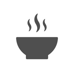 Steaming Bowl: A grayscale representation of a steaming bowl, its simple yet iconic design evokes feelings of warmth and comfort. It is a symbol of nourishment and culinary experience.