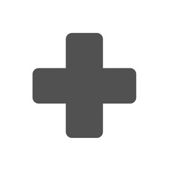 Obraz premium Medical Cross Icon: A simple, elegant representation of a medical cross, symbolizing health, assistance, and medical support.