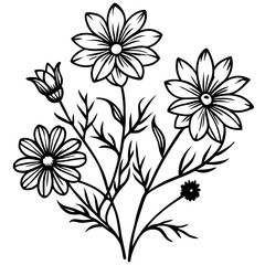 Beautiful Floral plant pattern drawing