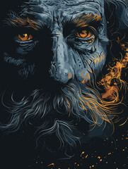 Zombie. Grunge style. Vector illustration for your design
