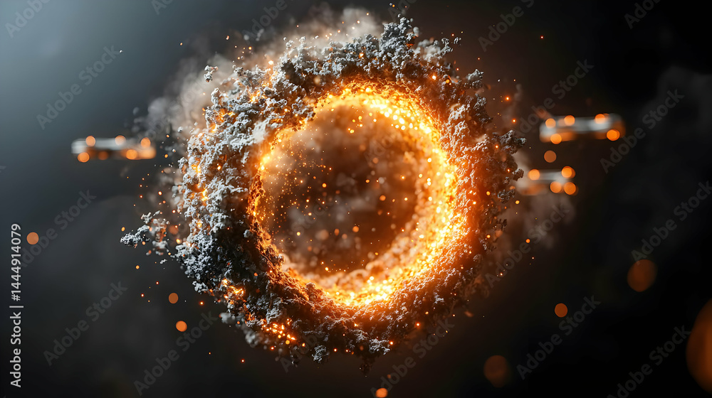 Aufkleber an abstract image of an energy portal or explosion. it could be used as a background for a science f