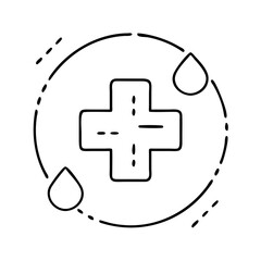 Obraz premium red cross icon icon, red cross icon vector illustration-simple illustration of red cross icon, perfect for red cross icon logos and icons