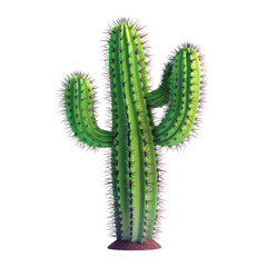 Naklejka premium Desert succulent plant. Detailed cactus