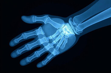 X-ray of a human hand