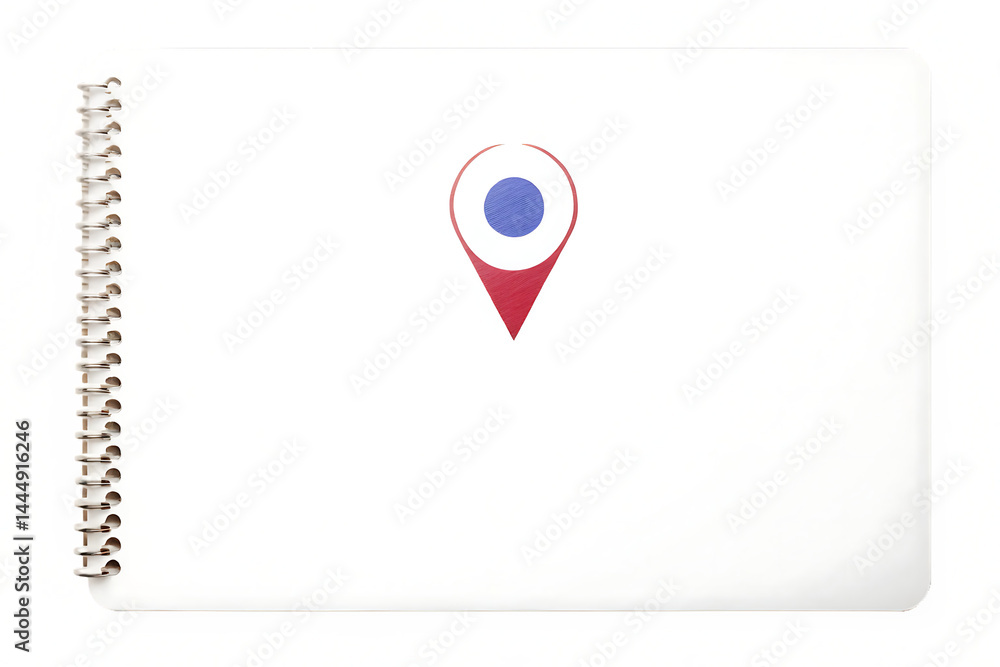 Fototapete location marker icon representing geographic points for navigation and mapping purposes isolated on 