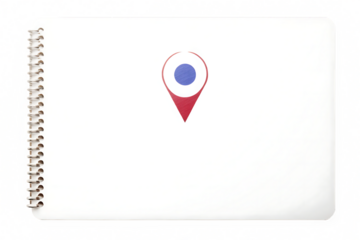 Location marker icon representing geographic points for navigation and mapping purposes isolated on white background PNG