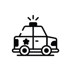 Police Car Icon vector stock illustration