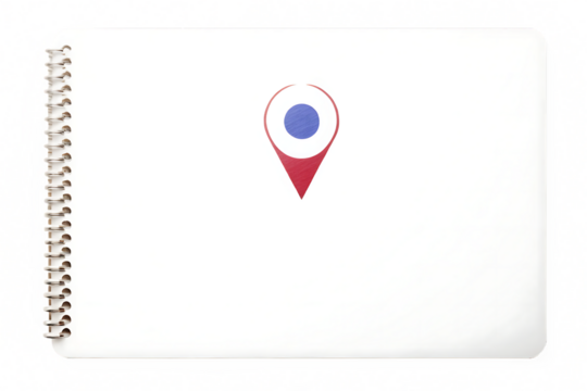 Location marker icon representing geographic points for navigation and mapping purposes isolated on white background PNG - Powered by Adobe