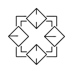 repeating rotation four arrows icon