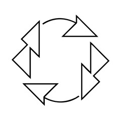 repeating rotation four arrows icon