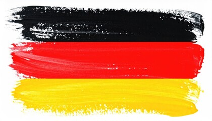 Obraz premium German Flag: Expressive Brushstrokes in Black, Red, and Gold