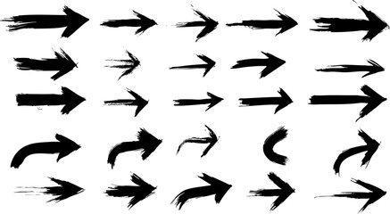 hand drawn doodle thick arrows Check mark icon