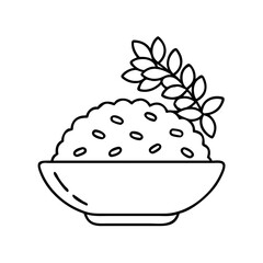 rice icon icon, rice icon vector illustration-simple illustration of rice icon, perfect for rice icon logos and icons
