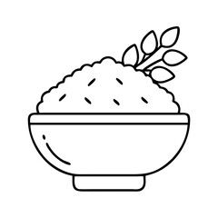 rice icon icon, rice icon vector illustration-simple illustration of rice icon, perfect for rice icon logos and icons