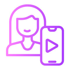 youtuber gradient icon