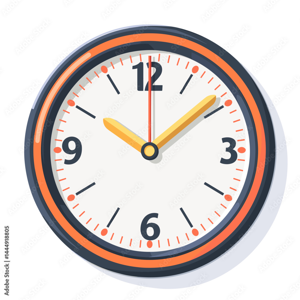 Poster alarm clock icon. flat illustration of alarm clock vector icon for web design