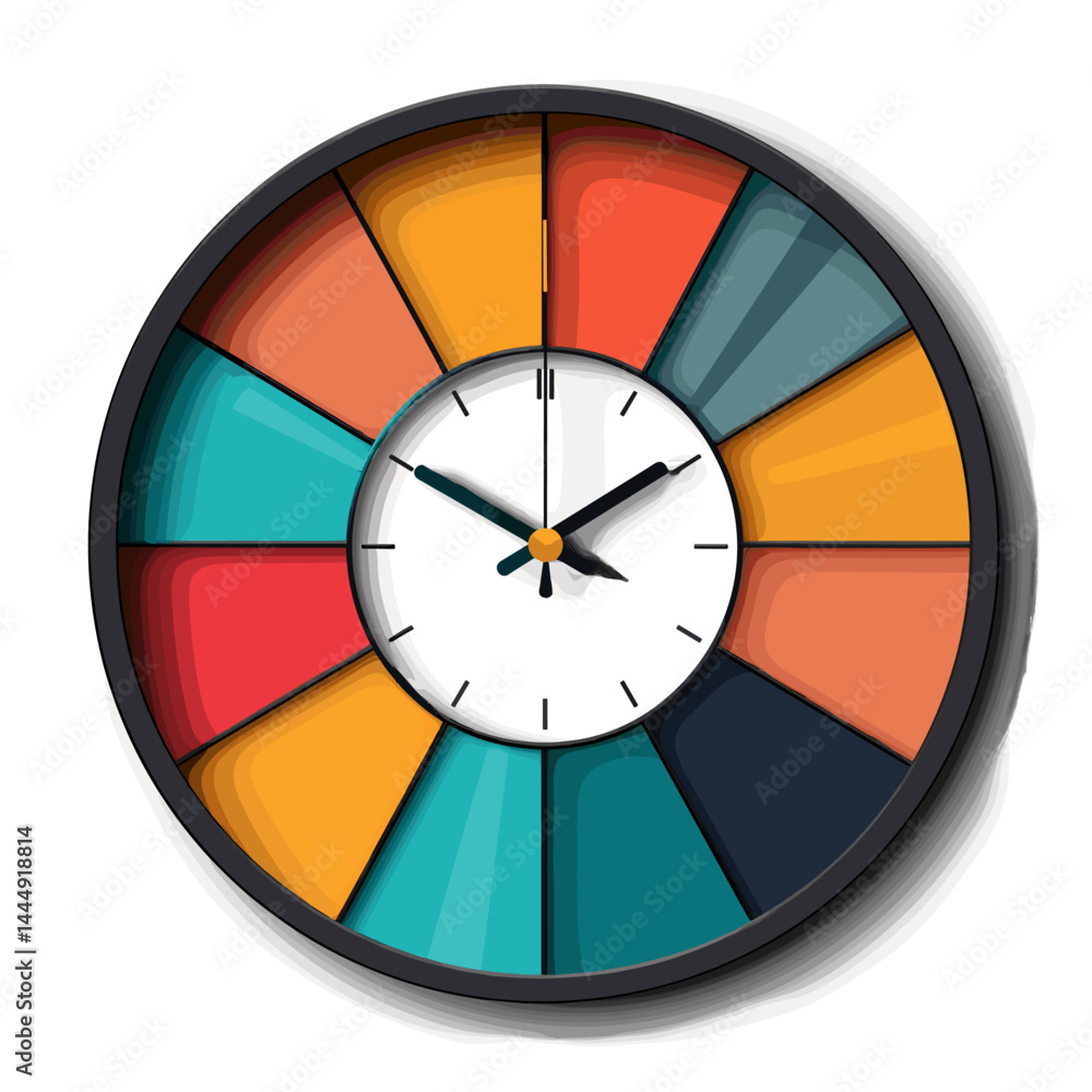 Poster alarm clock icon. flat illustration of alarm clock vector icon for web design