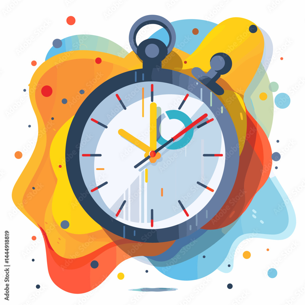 Poster alarm clock icon. flat illustration of alarm clock vector icon for web design