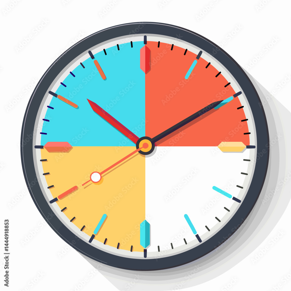 Poster alarm clock icon. flat illustration of alarm clock vector icon for web design