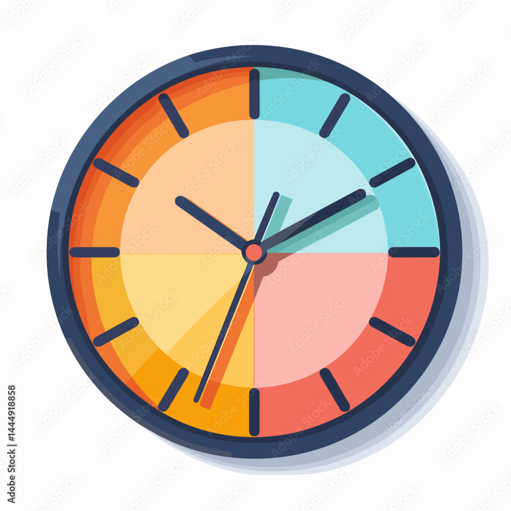 Poster alarm clock icon. flat illustration of alarm clock vector icon for web design