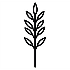 Obraz premium Plant icon. Outline plant icon for web design isolated on white background