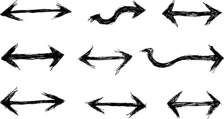 hand drawn doodle thick arrows Check mark icon