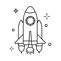 rocket ship icon, rocket ship vector illustration-simple illustration of rocket ship, perfect for rocket ship logos and icons