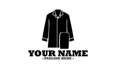 silhouette outlines a complete pajama set consisting of a long-sleeved top and comfortable pants. Apparel design concept, pajama Icon style, pajama logo icon and pajama vector design